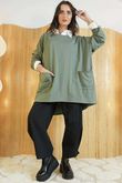 Lagen Classic Pocketed Sweat Khaki /7=